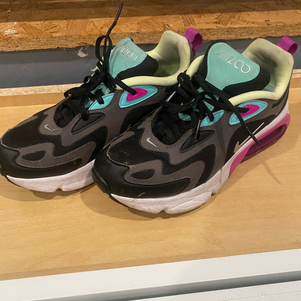 Nike Kids Air Max 200 Black and Teal Sneakers